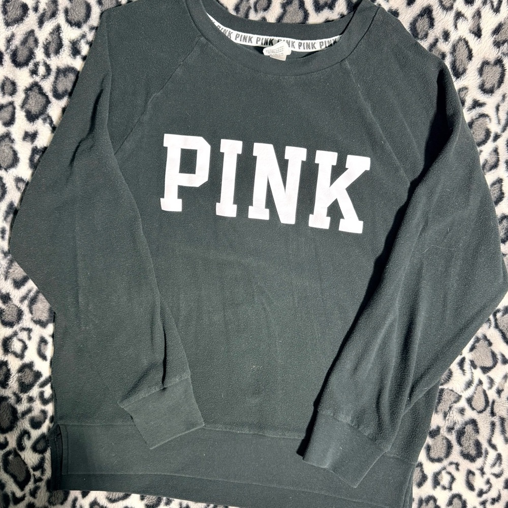 Victoria's Secret Black Sweatshirt with White Lettering